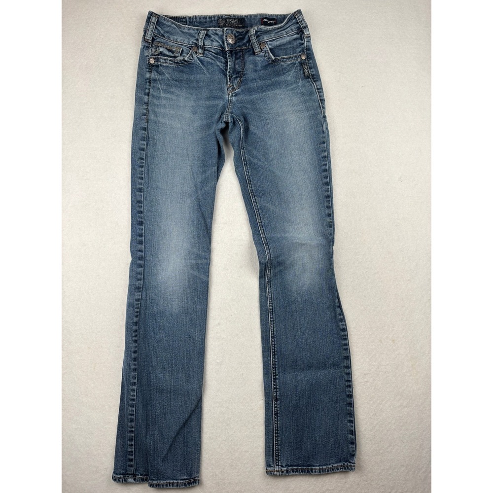 Silver Jeans Suki Slim Boot Womens 28 Mid Rise Stretch Denim